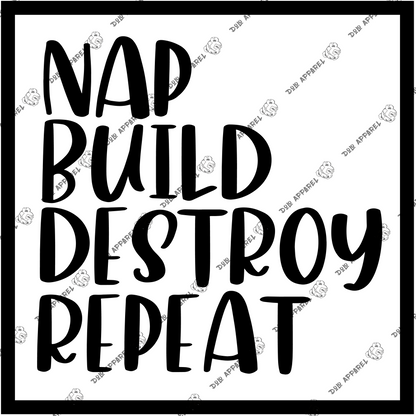 Nap. Build. Destroy. Infant Onesie